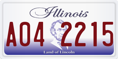 IL license plate A042215