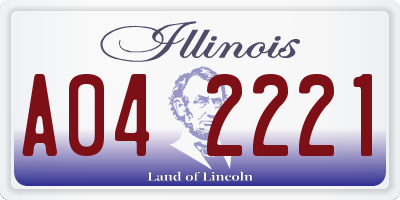 IL license plate A042221