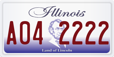 IL license plate A042222