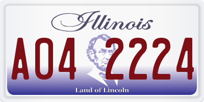 IL license plate A042224