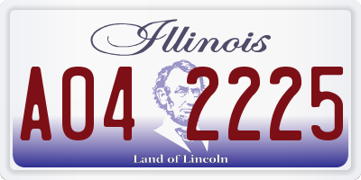IL license plate A042225