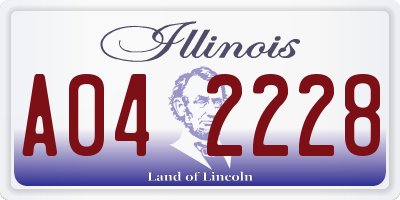 IL license plate A042228