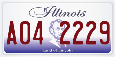 IL license plate A042229