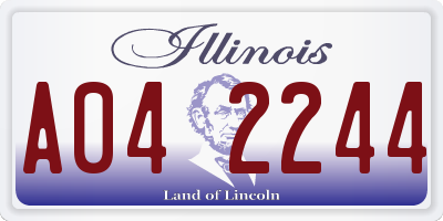 IL license plate A042244