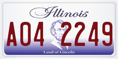 IL license plate A042249