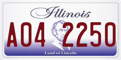 IL license plate A042250