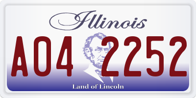 IL license plate A042252