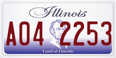 IL license plate A042253