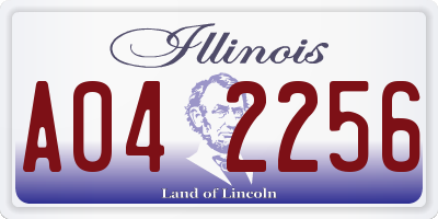IL license plate A042256