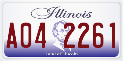 IL license plate A042261