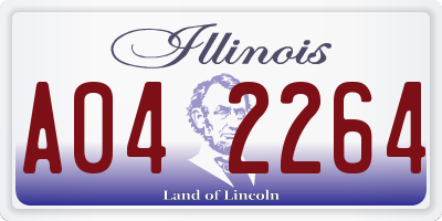 IL license plate A042264