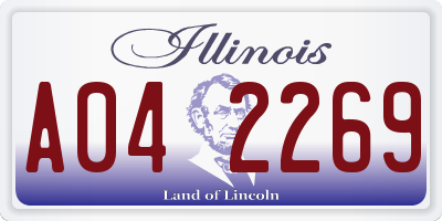 IL license plate A042269