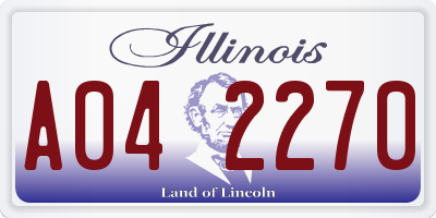 IL license plate A042270