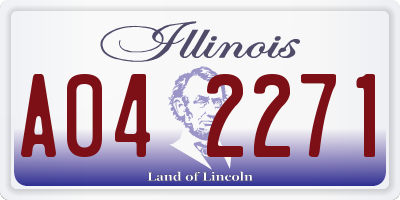 IL license plate A042271