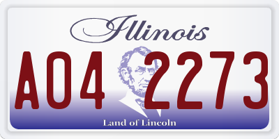 IL license plate A042273
