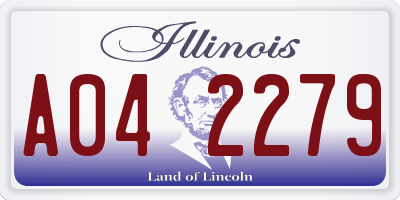 IL license plate A042279