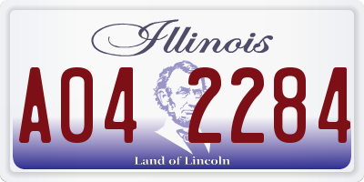IL license plate A042284