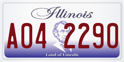 IL license plate A042290