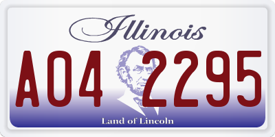 IL license plate A042295