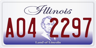 IL license plate A042297
