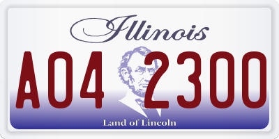 IL license plate A042300