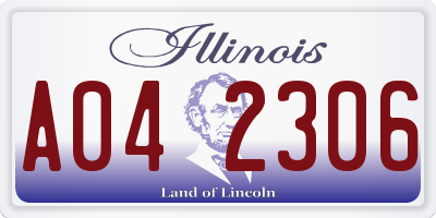 IL license plate A042306