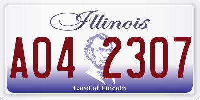 IL license plate A042307