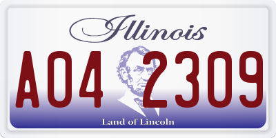 IL license plate A042309