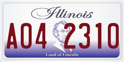 IL license plate A042310