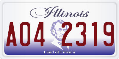 IL license plate A042319