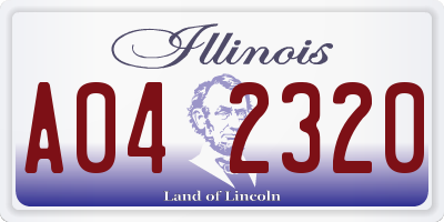 IL license plate A042320