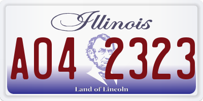 IL license plate A042323