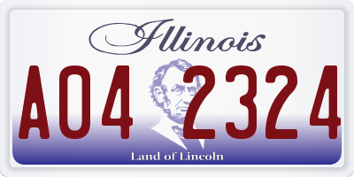 IL license plate A042324