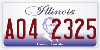 IL license plate A042325