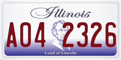 IL license plate A042326