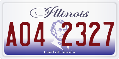 IL license plate A042327
