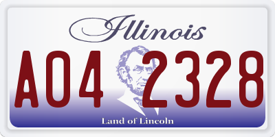 IL license plate A042328
