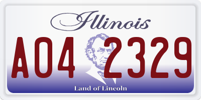 IL license plate A042329