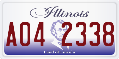 IL license plate A042338