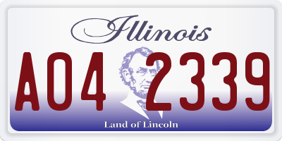 IL license plate A042339