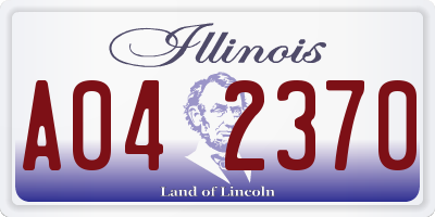 IL license plate A042370