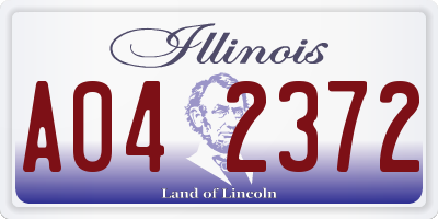 IL license plate A042372