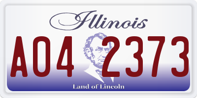 IL license plate A042373