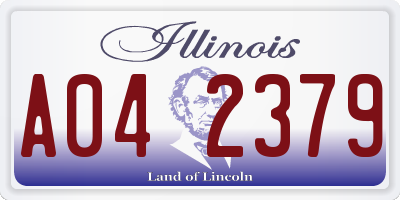 IL license plate A042379
