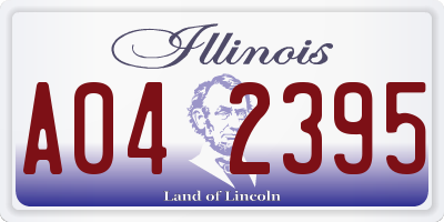 IL license plate A042395