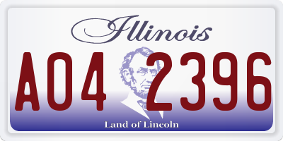 IL license plate A042396