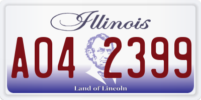 IL license plate A042399