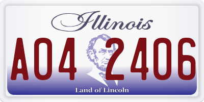 IL license plate A042406