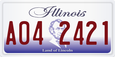IL license plate A042421