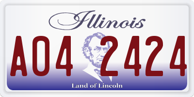 IL license plate A042424